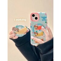 Ốp điện thoại từ tính hình chó dachshund chuối siêu phổ biến, tương thích với iPhone 12/Chống sốc 13/Chống rơi 14/Lỗ lớn 15/Ốp mềm 16 Pro Max, ốp điện thoại từ tính X/Điều chỉnh cá nhân XR CKM2