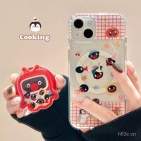 Ốp điện thoại từ tính hình chim cánh cụt đỏ, tương thích với iPhone 16 Pro Max, chống sốc, lỗ lớn 15, 14, 13, 12 VEDV