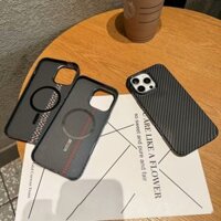 Ốp điện thoại từ tính họa tiết sợi Carbon Kevlar mới cho IPhone 16 15 14 Plus 13 12 11 Pro Max