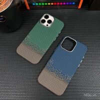 Ốp điện thoại từ tính kết cấu Kevlar tương thích với iPhone 16 Pro Max, chống sốc, cảm giác da mờ 15, từ tính 14, thời trang 13, cao cấp 12, CVJT 11