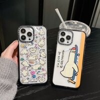 Ốp điện thoại từ tính Lazy Duck Clear Casetify Tương thích cho iPhone 16 15 14 13 12 11 Pro Max Plus, Vỏ bảo vệ cứng Acrylic