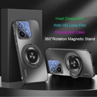 Ốp Điện Thoại Từ Tính Tản Nhiệt Cho Realme NEO 7 NEO7 5G Chống Sốc 360° Giá đỡ xoay Ốp lưng bảo vệ Camera Phim Vỏ điện thoại