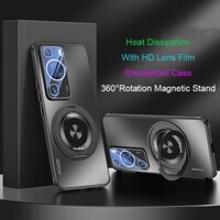 Ốp Điện Thoại Từ Tính Tản Nhiệt Cho Huawei P60 P50 Pro 5G Chống Sốc 360° Giá đỡ xoay Ốp lưng bảo vệ Camera Phim Vỏ điện thoại