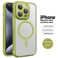 Ốp điện thoại từ tính tản nhiệt mặt mờ sang trọng cho iPhone 16 15 14 13 12 Promax Plus Ốp lưng PC cứng chống rơi kính sạc không dây bảo vệ ống kính