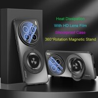 Ốp Điện Thoại Từ Tính Tản Nhiệt Cho VIVO X200 Pro Mini X100 Ultra X100S Pro 5G Chống Sốc 360° Giá đỡ xoay Ốp lưng bảo vệ Camera Phim Vỏ điện thoại