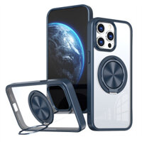 Ốp Điện Thoại Từ Tính Trong Suốt Mới Cho IPhone16 15 14 13promax 12 11Pro Max 7 8Plus Giá Đỡ Vòng Vỏ Cứng PC Vỏ Chống Sốc
