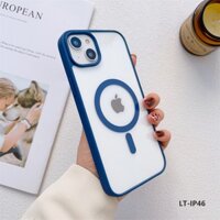 Ốp Điện Thoại Từ Tính viền màu P46 Hàng Chính Hãng KOLEAD đạt chuẩn Chống Va Đập Cho iPh 14 Pro Max plus 13 12 11 Pro Max - blue - 14 plus