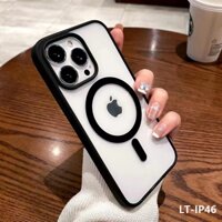 Ốp Điện Thoại Từ Tính viền màu P46 Hàng Chính Hãng KOLEAD đạt chuẩn Chống Va Đập Cho iPh 14 Pro Max plus 13 12 11 Pro Max - black - 14 plus