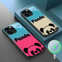 Ốp điện thoại từ tính Vỏ bảo vệ chống rơi Vỏ kính Panda cho iPhone 16Promax 16E 15Pro 14Shockproof 11Promax 11 12 13 14plus Vỏ điện thoại Bảo vệ Camera