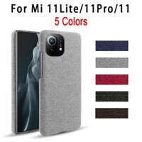 Ốp Điện Thoại Vải Phối Da Mỏng Có Giá Đỡ Cho Xiaomi 11 Lite Mi 11 Pro 11i