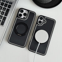 Ốp điện thoại xoay từ tính bằng sợi Kevlar cao cấp cho iPhone 16 15 14 13 12 11 Pro Max