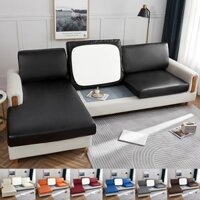 Ốp ghế sofa da U, vỏ đệm sofa gỗ nguyên khối, chống nước, chống dầu, chống vết bẩn, co giãn, kiểu mũ tắm, vỏ đệm sofa màu sắc đồng nhất, vỏ đệm sofa