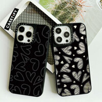 Ốp Gương Trái Tim Yêu Thương Chủ Nghĩa Trừu Tượng Cho IPhone 11 12 13 Mini 14 15 16 Pro Max Ốp điện thoại X XR XS Max SE2 6 6s 7 8 Plus + Ốp điện thoại Mềm PC Cứng Ốp điện thoại Có Bao Bì