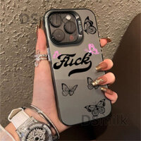 ốp hàn quốc Black Butterfly iPhone15Pro Case 14/13 Clear 12 Apple Max Hard Shell plus