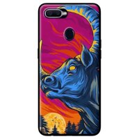 Ốp in cho Oppo A7 Trâu Xanh - Hàng chính hãng