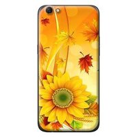 Ốp in cho Oppo F3 NỀN VÀNG HOA 2 - Hàng chính hãng