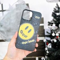 Ốp iPhone 12/12 Pro giả da dẻo Mặt cười Drew house