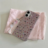 ỐP IPHONE FULL VIỀN HOẠ TIẾT RIBBON BLING BLING