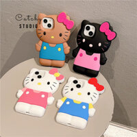 Ốp iphone Hello Kitty hồng, xanh, nâu, đen đáng yêu dễ thương ip11 đến ip15prm