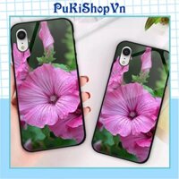 ỐP IPHONE, SAMSUNG TRÁNG GƯƠNG BÔNG HOA BÌM BỊP MÀU TÍM - PUKISHOPVN