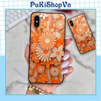 ỐP IPHONE, SAMSUNG TRÁNG GƯƠNG  CÁNH HOA MÀU CAM TR91105863 - PUKISHOPVN