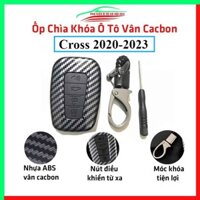 Ốp khóa cacbon Cross 2020-2023 kèm móc khóa