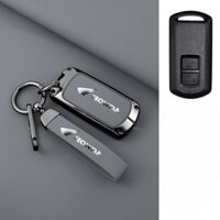 Ốp khóa xe máy Airblade 2 nút hợp kim mặt da cao cấp dùng cho xe Airblade, Lead, Vario,...