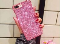 Ốp kim tuyến iPhone 5 5s 6 6s 6 Plus 7 8 7 Plus X Xs màu hồng iPhone Case Pink colour ( Ốp cứng )