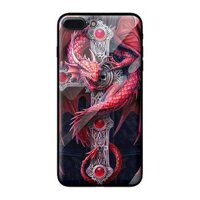 Ốp kính cho iPhone 8 Plus mẫu RỒNG ĐỎ 2 - Hàng chính hãng