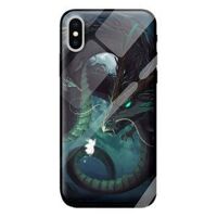 Ốp kính cho Iphone XS mẫu RỒNG NỀN 2 - Hàng chính hãng