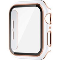 Ốp Kính Cường Lực Apple Watch Series 765SE4321 Đủ Size 38mm 40mm 41mm 42mm 44mm 45mm - White Rose Gold,44