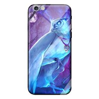 Ốp kính cường lực cho iPhone 6 Plus mẫu chim cú 1 - Hàng chính hãng