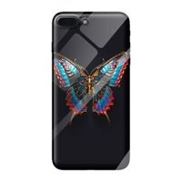 Ốp kính cường lực cho iPhone 8 Plus bướm màu sắc 1 - Hàng chính hãng