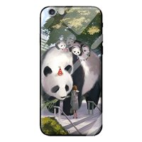 Ốp kính cường lực cho iPhone 6s mẫu GẤU TRÚC 60 - Hàng chính hãng