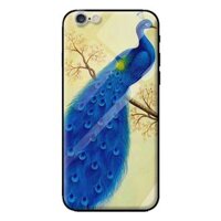 Ốp kính cường lực cho iPhone 6s mẫu chim công 6 - Hàng chính hãng