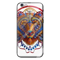 Ốp kính cường lực cho iPhone 6s mẫu gấu màu sắc 1 - Hàng chính hãng