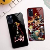 Ốp kính Oppo A16 / A16K in hình luffy mũ rơm, one piece siêu đẹp