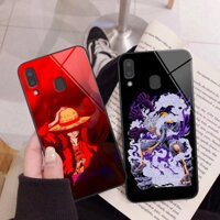 Ốp kính Samsung A20 / A30 in hình luffy mũ rơm, one piece siêu đẹp