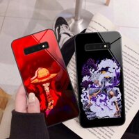 Ốp kính Samsung S10 / S10 5G / S10 Plus / S10+ in hình luffy mũ rơm, one piece siêu đẹp