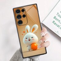 Ốp Kính Samsung S23 Ultra In Hình Gấu Thỏ Cute Dễ Thương, Cá Tính Xinh Xắn Smartvalley_Borofone
