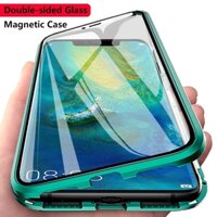 Ốp Kính Trước + Sau Cho Samsung Galaxy A31 A11 Note 10 S10 Lite A50S A30S A50 Kính Hai Mặt Nam Châm Nam Châm Khung Kim Loại Ốp Lưng Cứng Bảo Vệ Toàn Diện Vỏ Điện Thoại