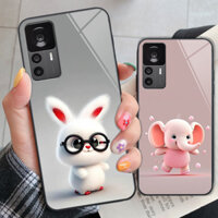 Ốp kính Xiaomi 12T / 12T Pro in hình gấu mèo thỏ siêu xinh cute đáng yêu dễ thương