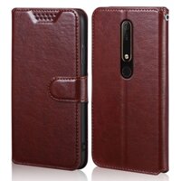 Ốp Lật Cho Nokia 6 2018 TA-1068 TA-1050 TA-1043 Nokia 6.1 Ví Da PU