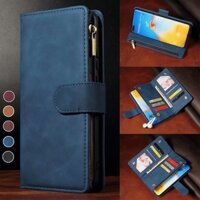 Ốp Lật Cho Samsung Galaxy A15 A25 A35 A55 A34 A54 A14 LTE A24 A01 Core A02 A02s A03s A04 A04s A05 A05s A13 A23 A33 A53 A73 5G Bao Da Dây Kéo Ví Có Nhiều Khe Cắm Thẻ