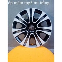 Ốp lazang R15 mg5 mt - ốp mâm xe ô tô mg5 mt cỡ lốp R15 inch ốp kèm logo mg y hình mẫu trắng thể thao