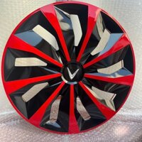 ốp lazang VF3 mã 03 đỏ tặng decal chữ V - ốp lazang xe vinfast VF3 - ốp lazang ô tô điện VF3