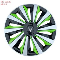 Ốp lazang VF3 - ốp mâm vf3 kích cỡ lốp R16 - ốp chụp mâm xe ô tô vinfast vf3 - ốp thời trang mẫu 01A xanh lá