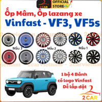 Ốp lazang xe Vinfast VF3, VF5s, Ốp mâm xe VF3, Vf5s Size 16 inch có logo, tự lắp đặt dễ dàng tại nhà