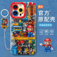 ốp lego ốp lưng lego Cơ khí Mario Lego cho iphone15promax mới 15 táo 14 vỏ điện thoại 13 cao cấp 12 silicone 11 gói đầy đủ chống thả pro cặp đôi xs trường hợp táo 16 phụ nữ
