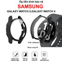 Ốp liền kính bảo vệ chống va đập đồng hồ Galaxy Watch 5, Galaxy Watch 4 - đen - Watch 4 44MM